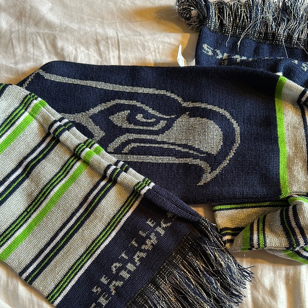 NFL Seahawks Scarf - Navy, Lime, Gray